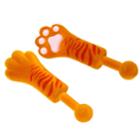 Bigmouth Inc. Tiny Cat Paws, Men's, Orange