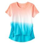Girls 7-16 & Plus Size Mudd&reg; Tie-dye Ombre Fringe Tee, Girl's, Size: 18 1/2, Lt Orange