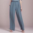Lc Lauren Conrad Dress Up Shop Collection Pleated Palazzo Pants - Women's, Size: 12, Blue