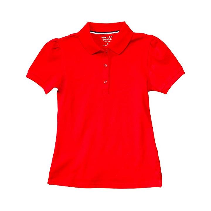 Girls 4-20 & Plus Size French Toast School Uniform Stretch Pique Polo Shirt, Girl's, Size: 6-6x, Red