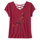 Girls 7-16 & Plus Size Mudd&reg; Criss-cross Lattice Back Tee, Girl's, Size: 14, Pink