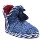 Women's Muk Luks Bootie Slippers, Size: Large, Dark Blue