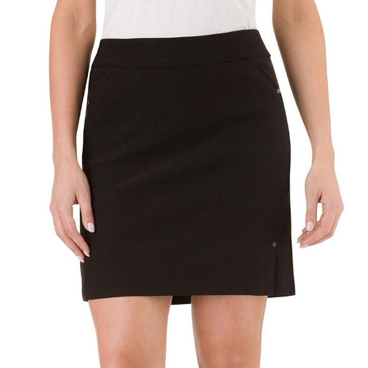 Women's Haggar Solid Pull-on Skort, Size: 14, Black