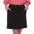 Women's Apt. 9&reg; Grommet Skirt, Size: Small, Black