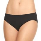 Women's Chaps Solid Hipster Bikini Bottoms, Size: 18, Black