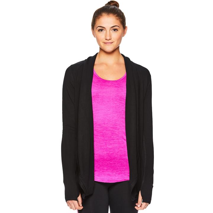 Women's Gaiam Divine Thumb Hole Yoga Wrap, Size: Medium, Oxford