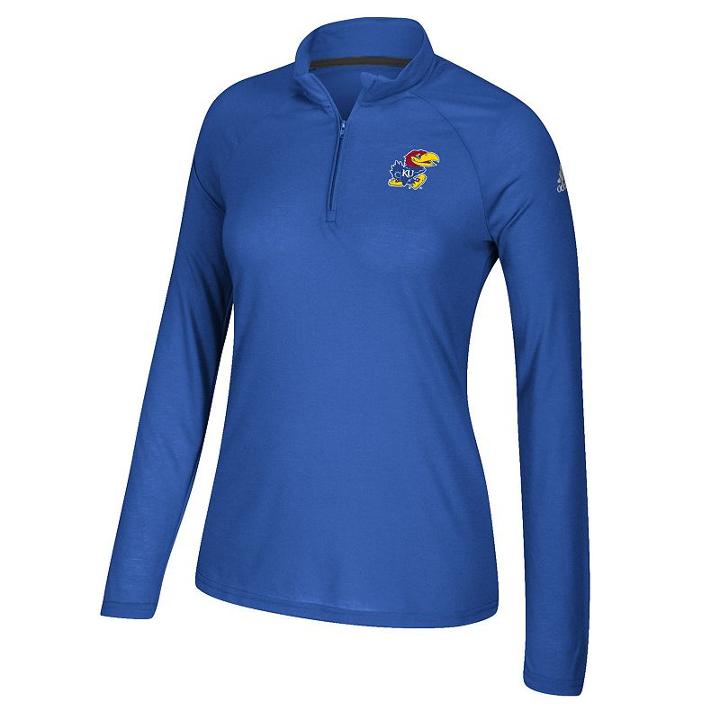 Women's Adidas Kansas Jayhawks Ultimate Pullover, Size: Small, Blue
