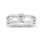 14k Gold 1/2 Carat T.w. Igl Certified Diamond Crisscross Engagement Ring, Women's, Size: 7, White
