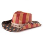 Women's Peter Grimm Justice Distressed American Flag Cowboy Hat, Blue