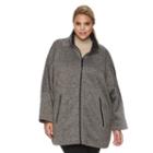 Plus Size D.e.t.a.i.l.s Sweater Fleece Poncho Jacket, Women's, Size: 2xl, Med Grey