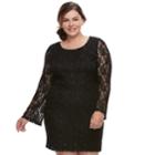 Juniors' Plus Size Liberty Love Lace Bodycon Dress, Teens, Size: 3xl, Black
