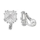 Napier Cubic Zirconia Cluster Clip-on Stud Earrings, Women's, Silver