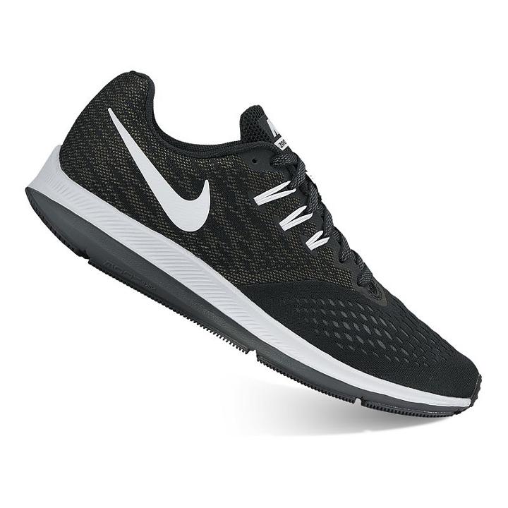 Nike Air Zoom Winflo 4 Men's Running Shoes, Size: 8.5, Black