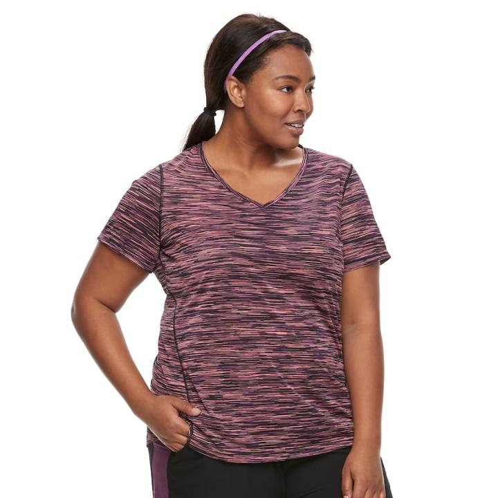 Plus Size Tek Gear&reg; V-neck Performance Tee, Women's, Size: 3xl, Lt Purple