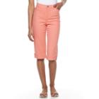 Petite Gloria Vanderbilt Lillian Skimmer Pants, Women's, Size: 4 Petite, Lt Orange