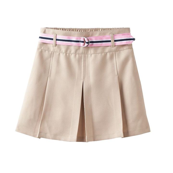 Girls 7-16 Chaps Belted Skort, Girl's, Size: Medium (10), Med Beige