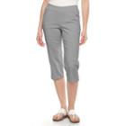 Women's Napa Valley Pull On Capris, Size: 16, Grey (charcoal)