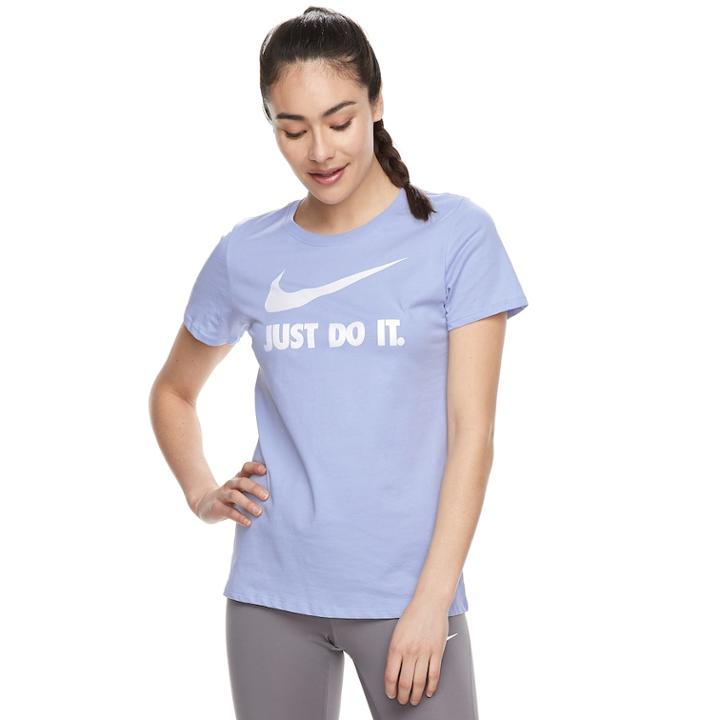 Women's Nike Sportswear Just Do It Graphic Tee, Size: Small, Lt Purple