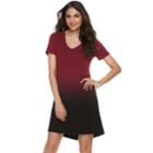 Women's Rock & Republic&reg; T-shirt Dress, Size: Medium, Red