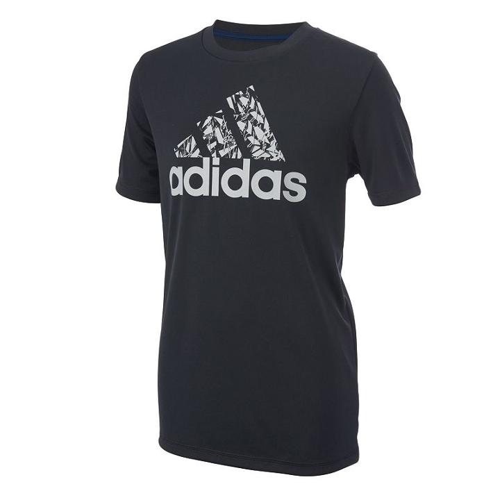 Boys 8-20 Adidas Climalite Badge Of Sport Tee, Size: Large, Black