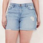 Plus Size Lc Lauren Conrad Rolled Denim Shorts, Women's, Size: 20 W, Light Blue
