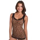 Juniors' Candie's&reg; Sheer Lace Cami, Teens, Size: Xl, Dark Brown