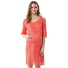 Maternity Pip & Vine By Rosie Pope Lace Shift Dress, Women's, Size: L-mat, Drk Yellow