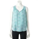 Women's Sonoma Goods For Life&trade; Challis Tank, Size: Small, Turquoise/blue (turq/aqua)
