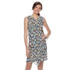 Women's Dana Buchman Lace-up Chiffon Dress, Size: Xl, Green