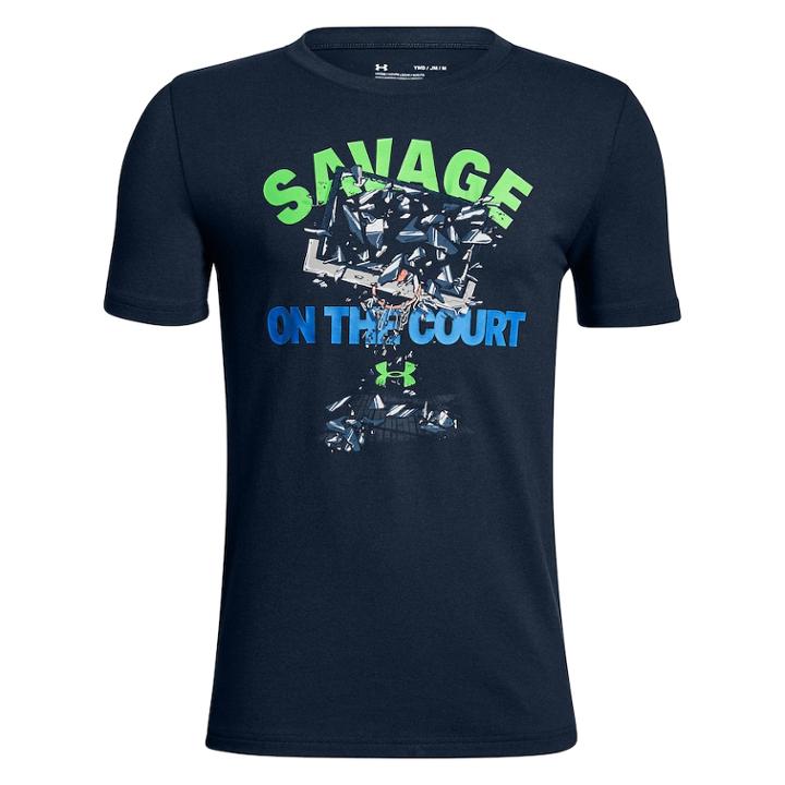 Boys 8-20 Under Armour Savage On The Court Tee, Size: Medium, Dark Blue