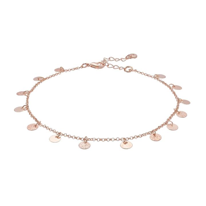 Lc Lauren Conrad Rose Gold Disc Charm Anklet, Women's, Light Pink