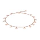 Lc Lauren Conrad Rose Gold Disc Charm Anklet, Women's, Light Pink