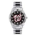 Game Time, Men's Washington Nationals Heavy Hitter Watch, Silver