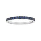 14k White Gold Sapphire Stackable Ring, Women's, Size: 9, Blue