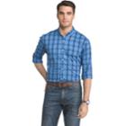 Men's Izod Advantage Regular-fit Sport Flex Plaid Stretch Button-down Shirt, Size: Small, Blue