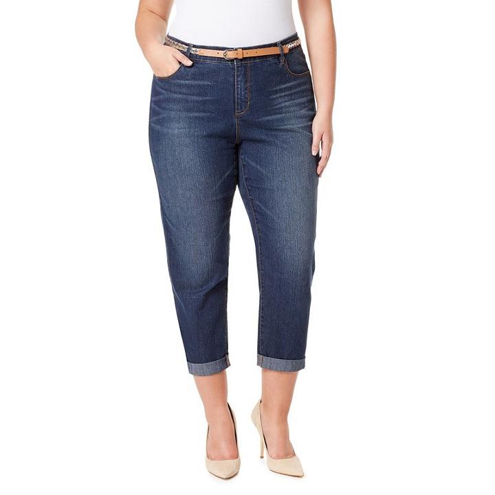Plus Size Gloria Vanderbilt Stefania Slim Ankle Jeans, Women's, Size: 18 W, Med Blue