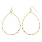 Lc Lauren Conrad Hammered Nickel Free Teardrop Earrings, Women's, Gold