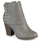 Journee Collection Ayla Women's High Heel Ankle Boots, Girl's, Size: 11, Grey