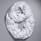 Simply Vera Vera Wang Heathered Jersey Pleated Infinity Scarf, Women's, Dark Grey