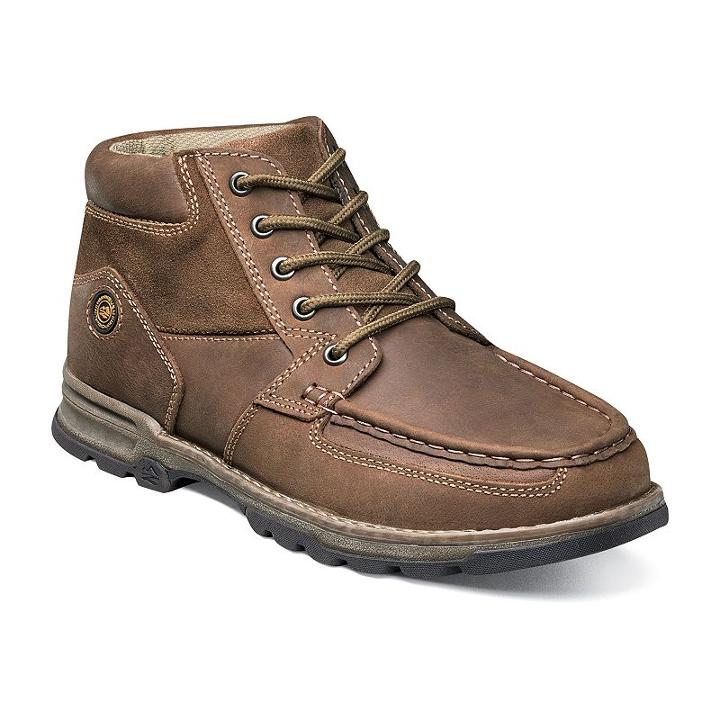 Nunn Bush Pershing Men's Moc Toe Casual Boots, Size: 10.5 Wide, Red/coppr (rust/coppr)