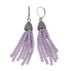 Simply Vera Vera Wang Nickel Free Purple Beaded Tassel Drop Earrings, Women's
