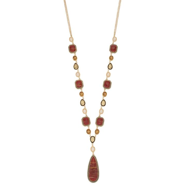 Dana Buchman Brown Teardrop Pendant Necklace, Women's