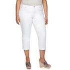 Plus Size Jennifer Lopez Cuffed Capri Jeans, Women's, Size: 20 W, White