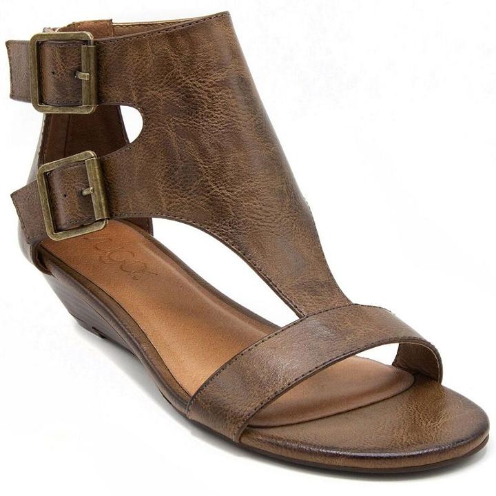 Sugar Wigout Women's Wedge Sandals, Girl's, Size: 8.5, Brown