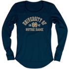 Women's Blue 84 Notre Dame Fighting Irish Thermal Long Sleeve Shirt, Size: Large (navy)