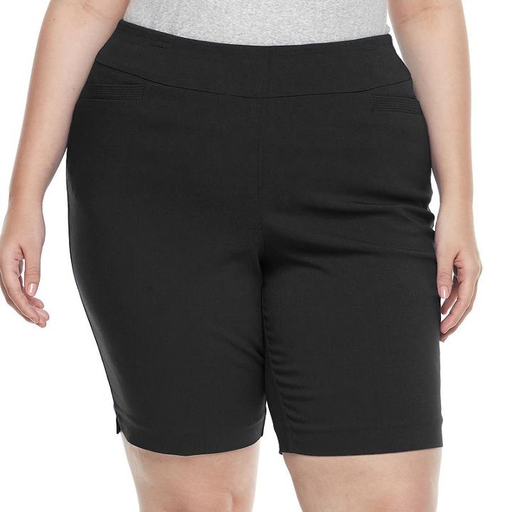 Plus Size Apt. 9&reg; Millennium Bermuda Shorts, Women's, Size: 16 W, Black