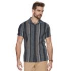 Men's Marc Anthony Slim-fit Resort Stretch Linen-blend Button-down Shirt, Size: Xl, Blue