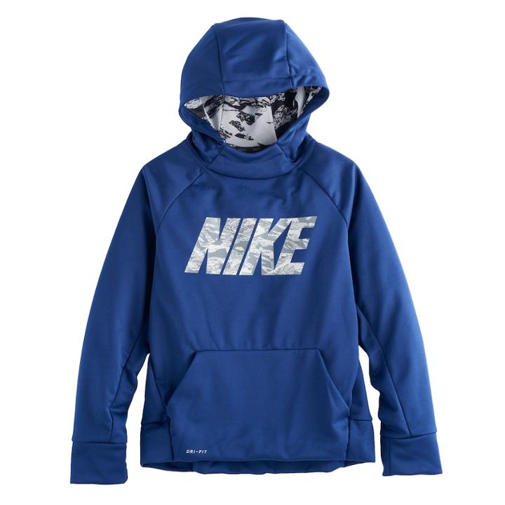 Boys 8-20 Nike Therma Swoosh Hoodie, Size: Small, Med Blue