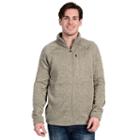 Men's Stanley Classic-fit Sweater-fleece Jacket, Size: Xxl, Beig/green (beig/khaki)