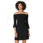 Women's Chaps Off-the-shoulder A-line Dress, Size: Xs, Black
